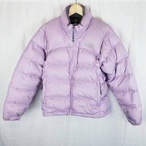 lilac north face coat